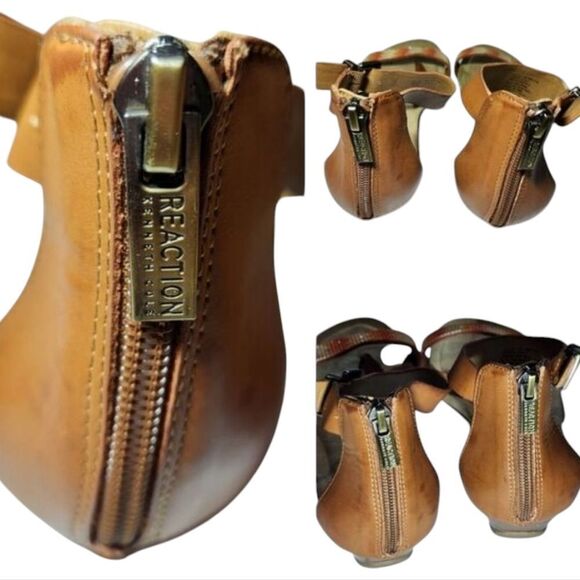 🇬🇪🔹️Kenneth Cole Reaction Great Mate 2 Bead & Zipper Wedge Sandals Size 8 - Picture 8 of 12